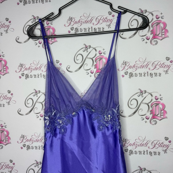 Intimate attitudes dress maxi long open back criss cross mermaid back style mesh - Picture 2 of 16